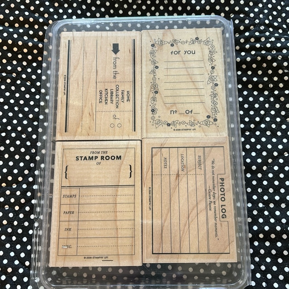 New! Stampin’ Up nameplate stamps. Excellent!